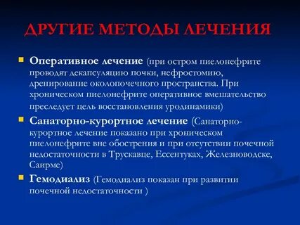 Помощь при пиелонефрите