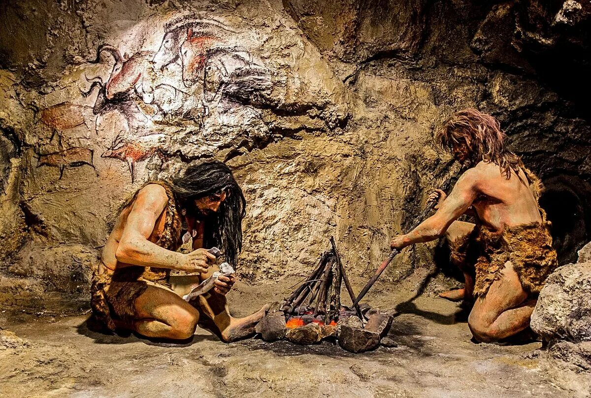 Зденек Буриан неандерталец. Каменный век пещеры неандертальцы. Древние люди. Первобытные люди.