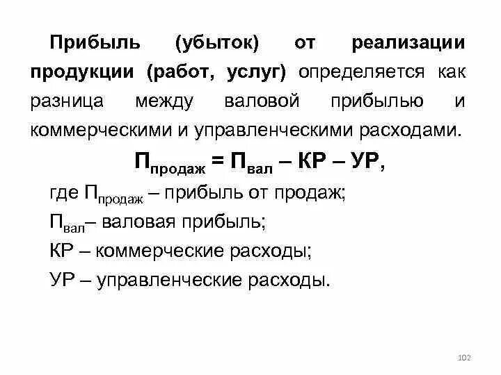 Убытки от реализации продукции