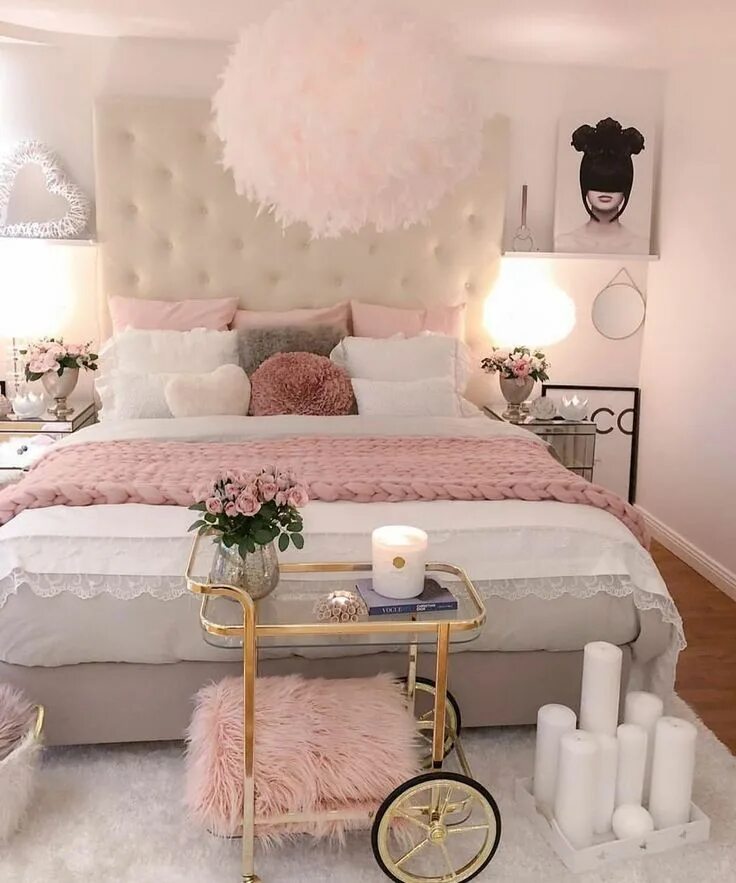 Дизайн интерьера спальни розовая Pin on Спальня Interior design bedroom, Bedroom design, Bed design modern