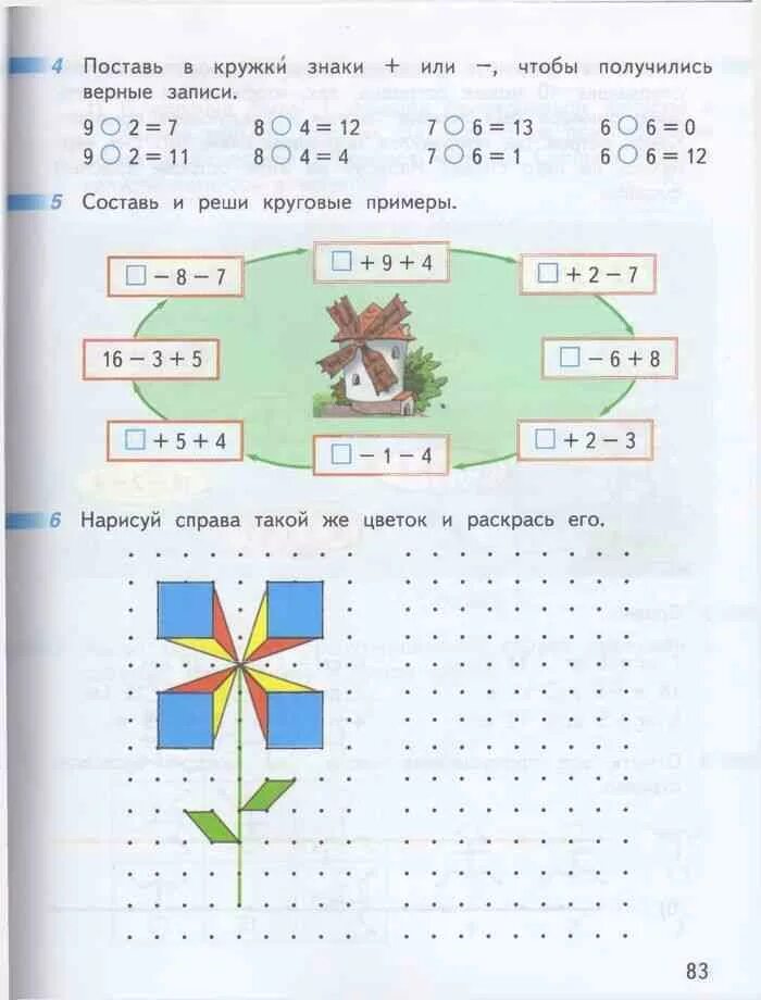Страница 83 математика 1 класс 2 часть. Круговые примеры. Составить и решить круговые примеры. Математические круговые примеры для 2 класса. Круговые примеры 1.