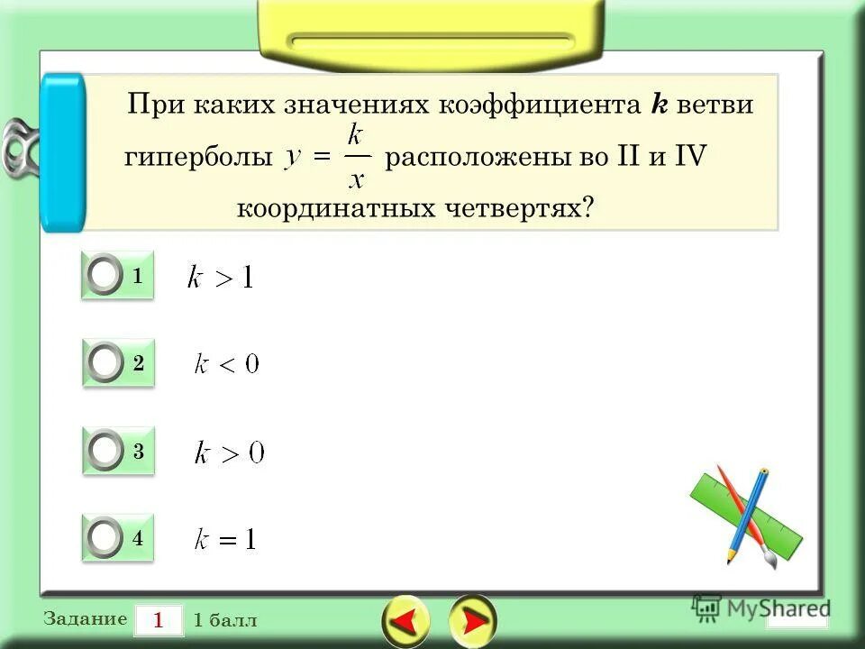 При каком значении коэффициента k. При каком значении коэффициента k