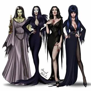 Lilli Munster, Morticia adam, Vampira, Elvira!!! 