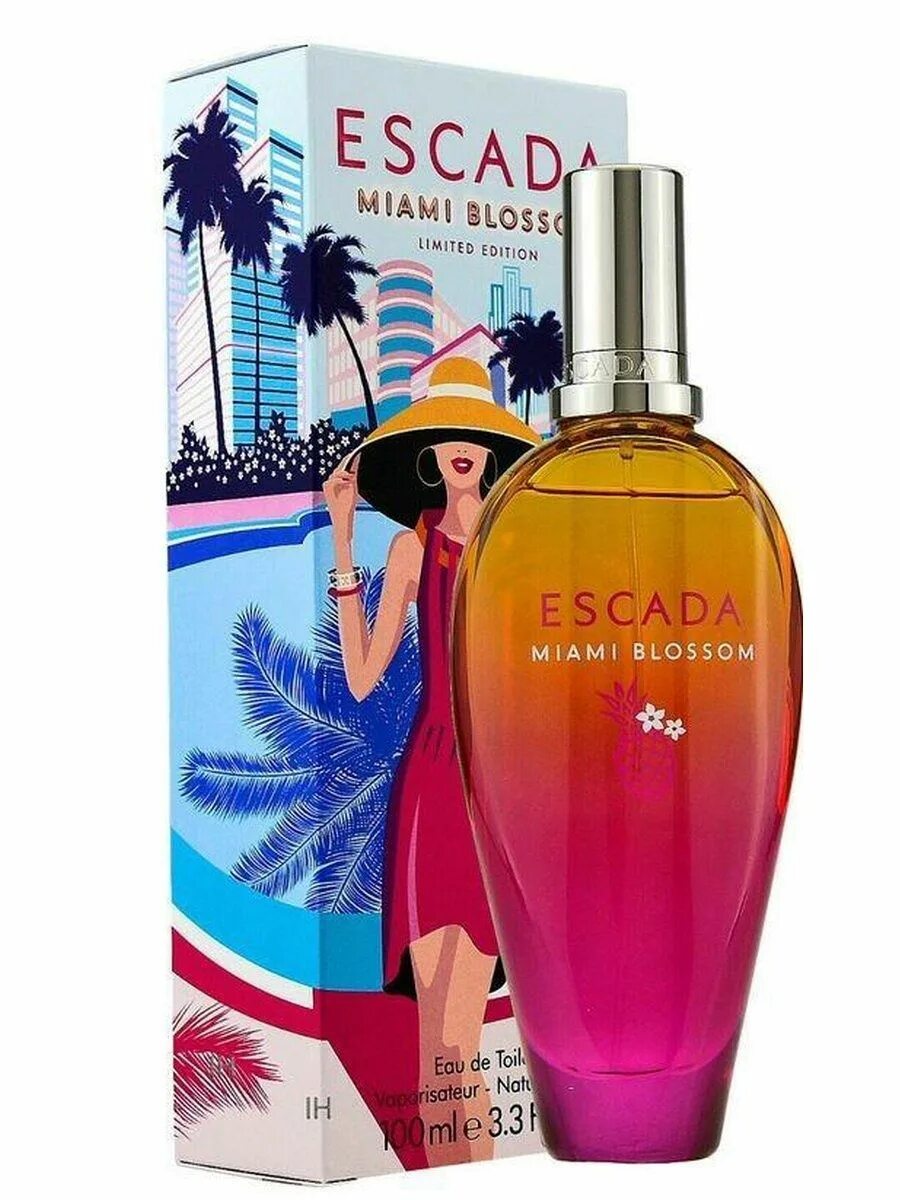 Escada blossom. Эскада Эскада блоссом духи Майами. Духи Эскада Майами блоссом. Парфюм Escada Miami Blossom 100 мл. Escada Miami Blossom EDT (W) 100ml.