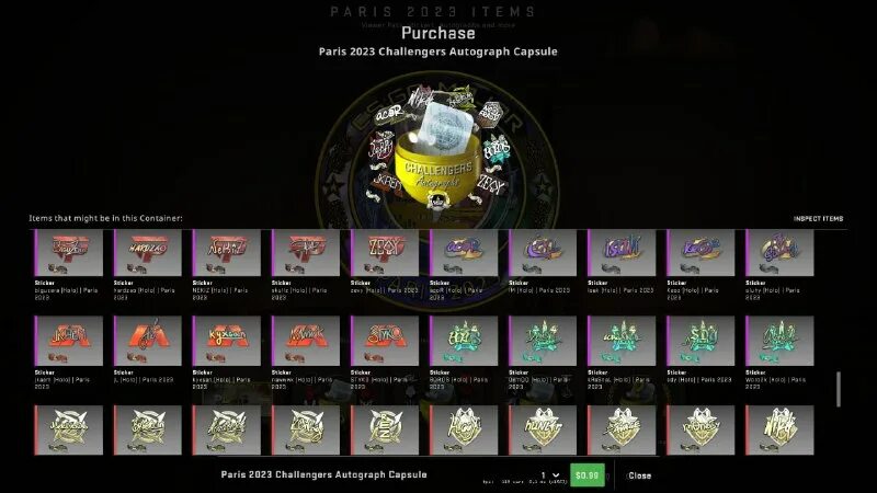 наклейки париж 2023 кс го