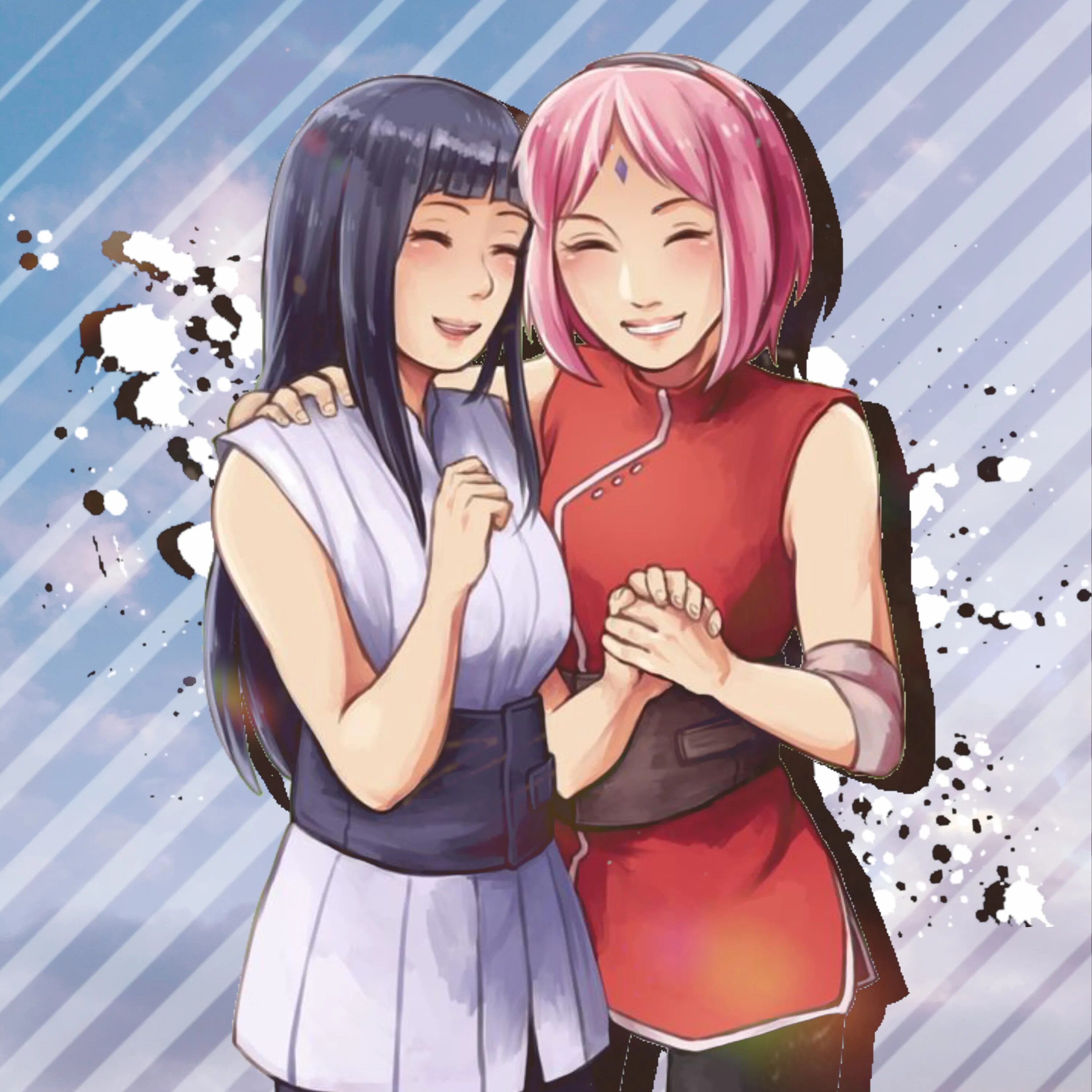 Сакура харуно и хината хьюга. Наруто сакура хината. Наруто сакура хината. Наруто сакура хината. Сакура хината и ино в кимоно.