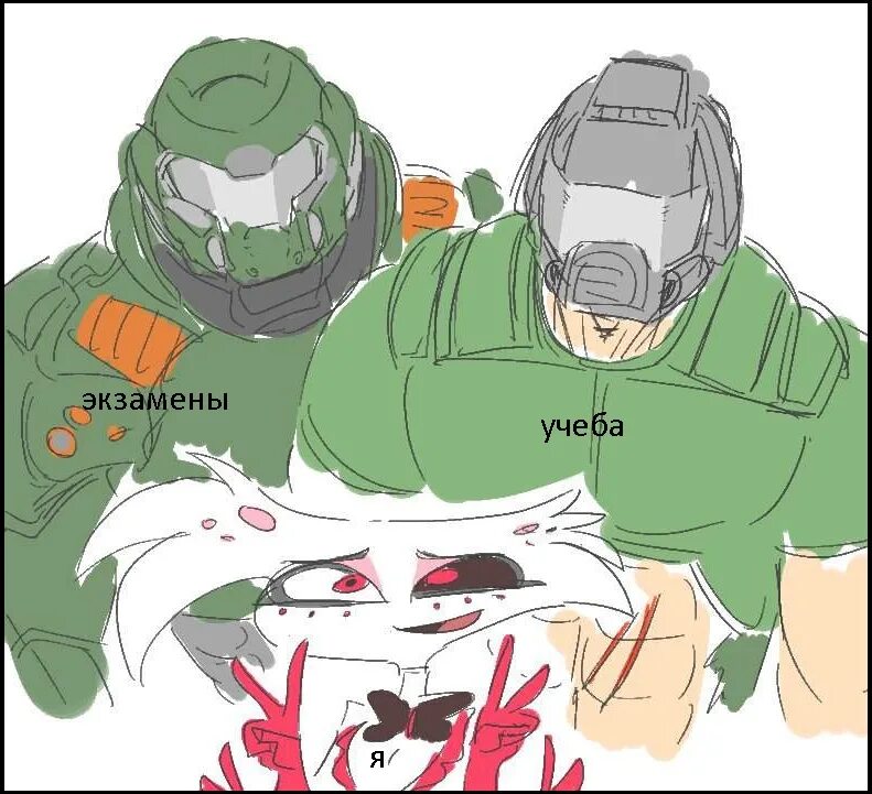 Hazbin doom. Doom slayer hazbin hotel. hazbin &amp; doomguy.
