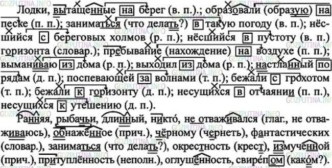 Холодный вихрь несшийся с береговых холмов. Русский язык 7 класс ладыженская номер 352.