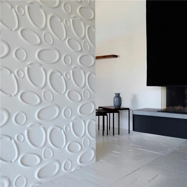 Panel De Pared Decorativo 3d De Pvc,Diseño Ondulado,Para Restaurante,Gran Oferta