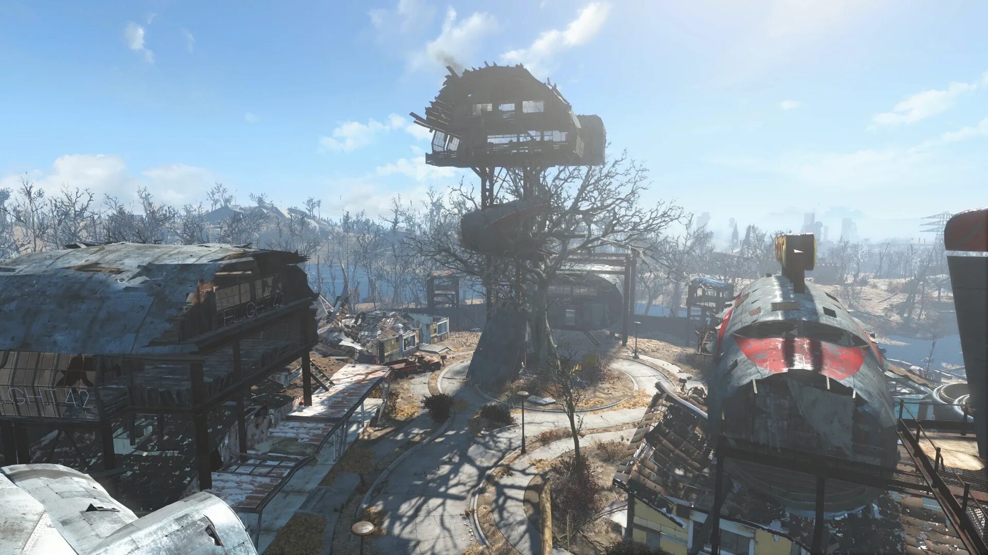 Fallout 4 психиатрическая. Фоллаут 4 сэнкчуари. санкчуари хиллс. fallout 4 сэнкчуари хиллз. фоллаут 4 застройка сенкчуари.