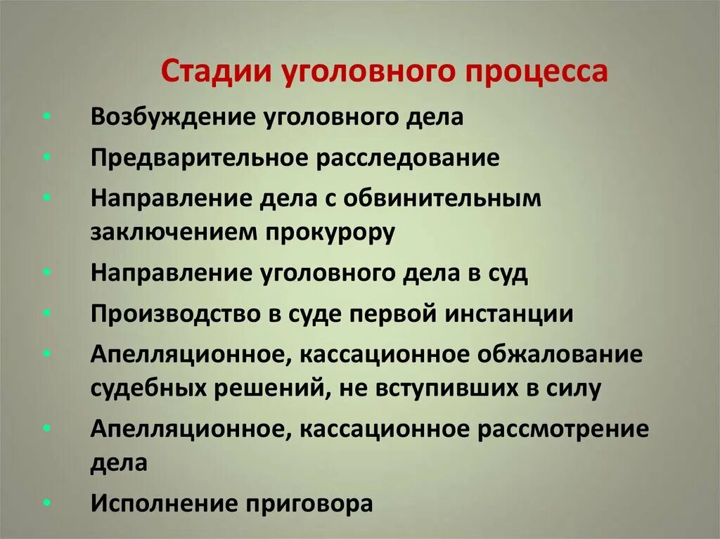 Стадии упк рф. Перечислите основные стадии уголовного процесса. Уголовно-процессуальная деятельность стадии. Последовательность судебных стадий уголовного процесса. 9 Стадии уголовного процесса.