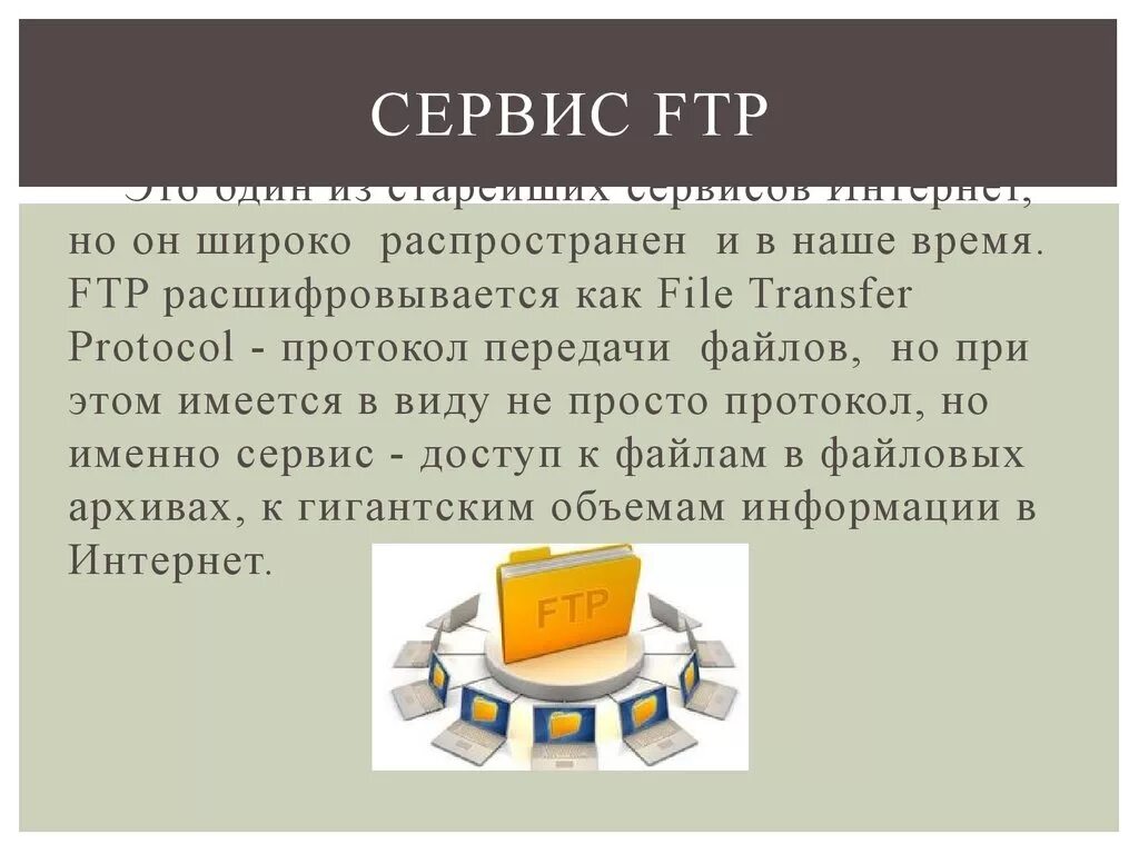 Ftp системы. Сервис FTP. FTP протокол презентация. FTP — file transfer Protocol. Служба передачи файлов FTP.