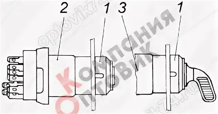 Схема замка зажигания камаз