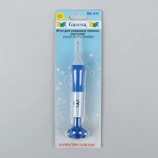 Как вставить иглу для ковровой вышивки