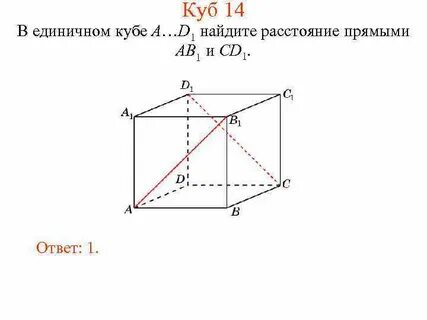 В единичном кубе а