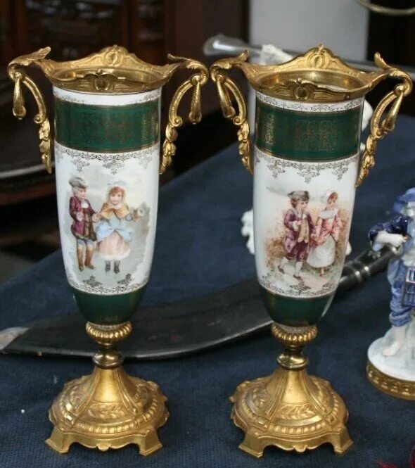 ваза китай бронза. фарфоровые вазы фруктовницы с бронзой с путти китай 1895. авито фарфор в бронзе.