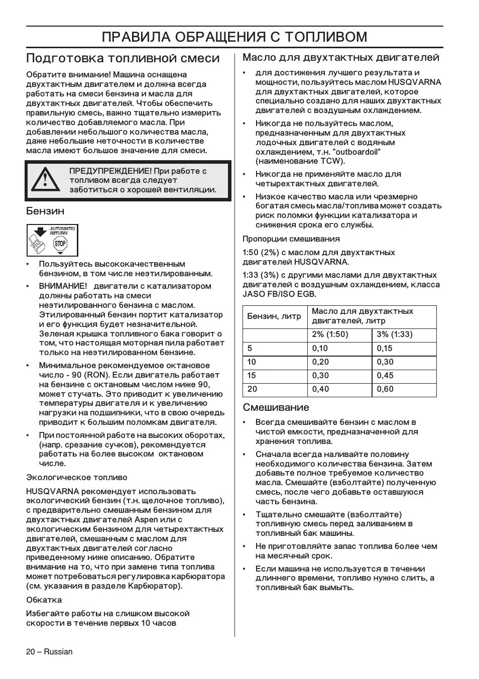 Какие пропорции для двухтактных двигателей. Смесь бензина и масла для двухтактных двигателей. Топливная смесь для двухтактных двигателей триммеров пропорции. Соотношение бензина и масла для бензопилы Хускварна. Таблица приготовления топливной смеси для двухтактных двигателей.