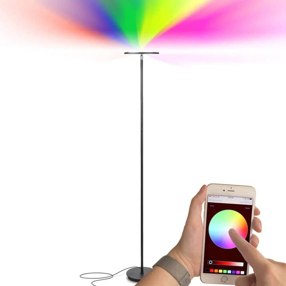 Bright lamp. Smart led-s lights floor. application of lamp.