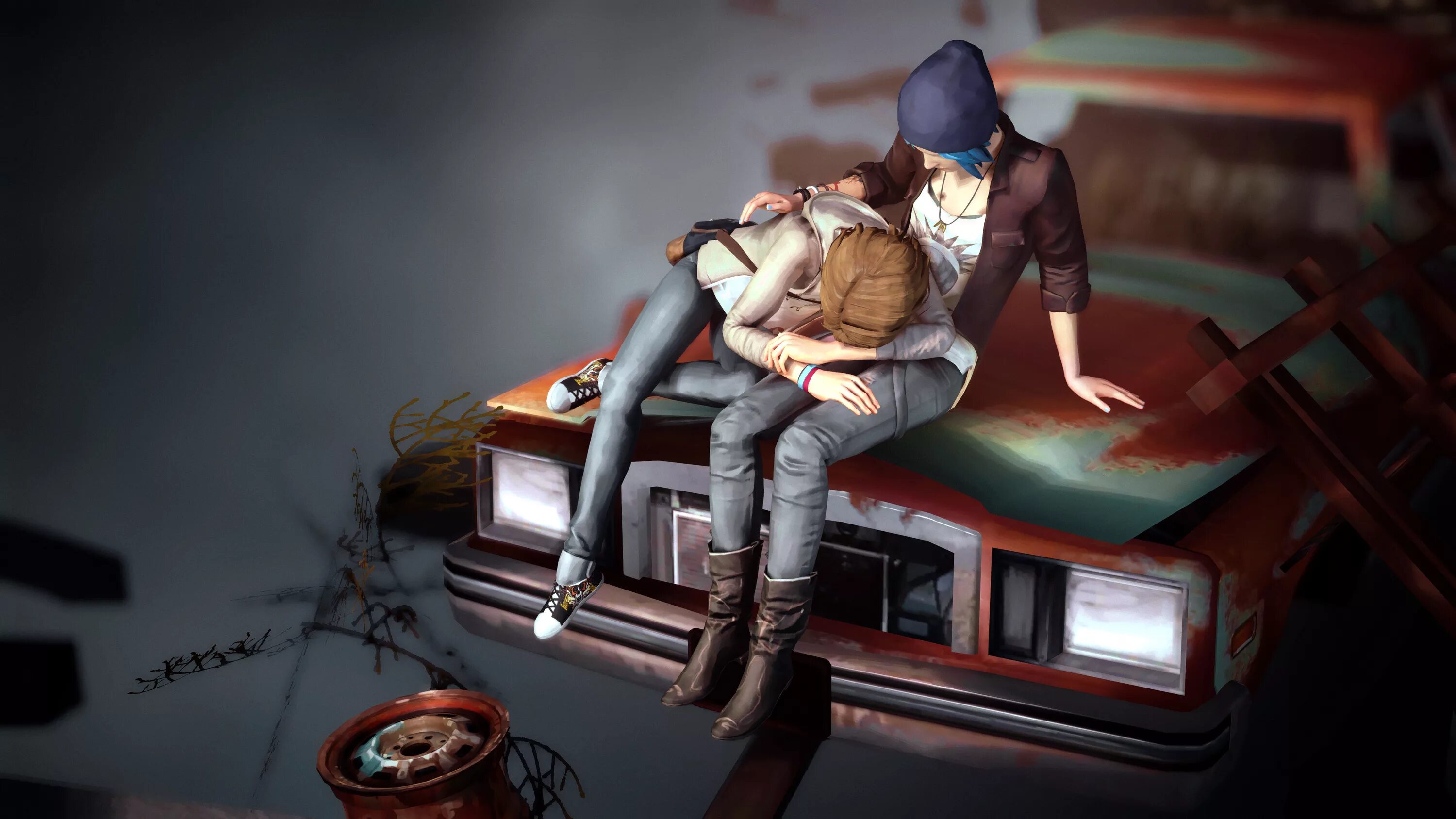 Эта странная жизнь читать. Life is Strange. Машина Дэвида Life is Strange. Life is Strange 2 Дэвид. Обои жизнь после.