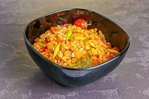 Рис с овощами перец морковь лук