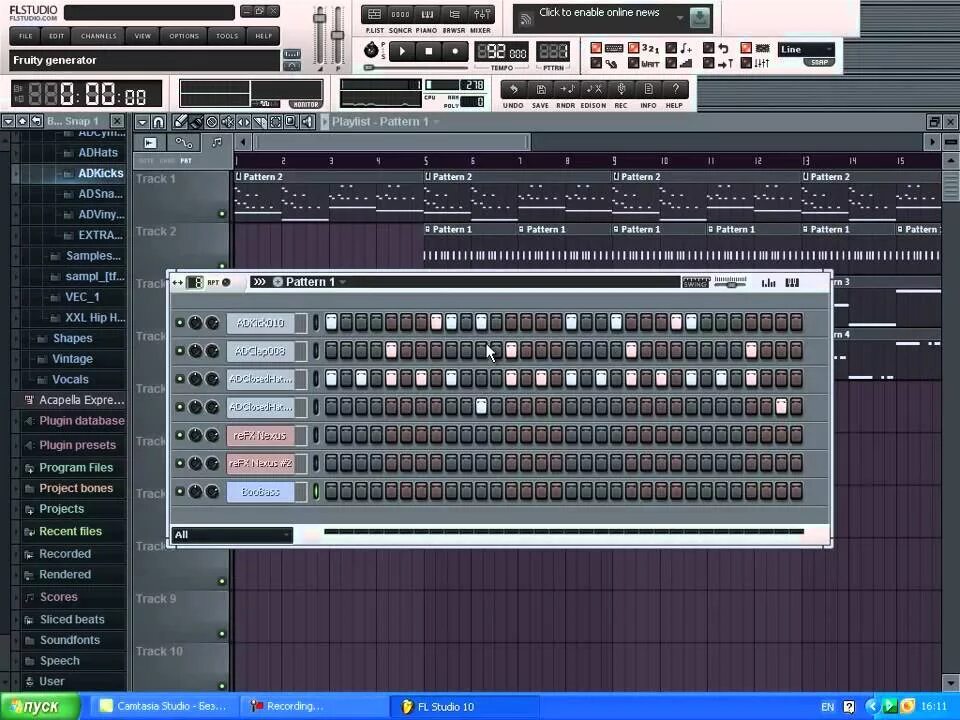 Fl studio уроки. Фрути лупс 10. Фл студио 10. Ударная партия в FL Studio.