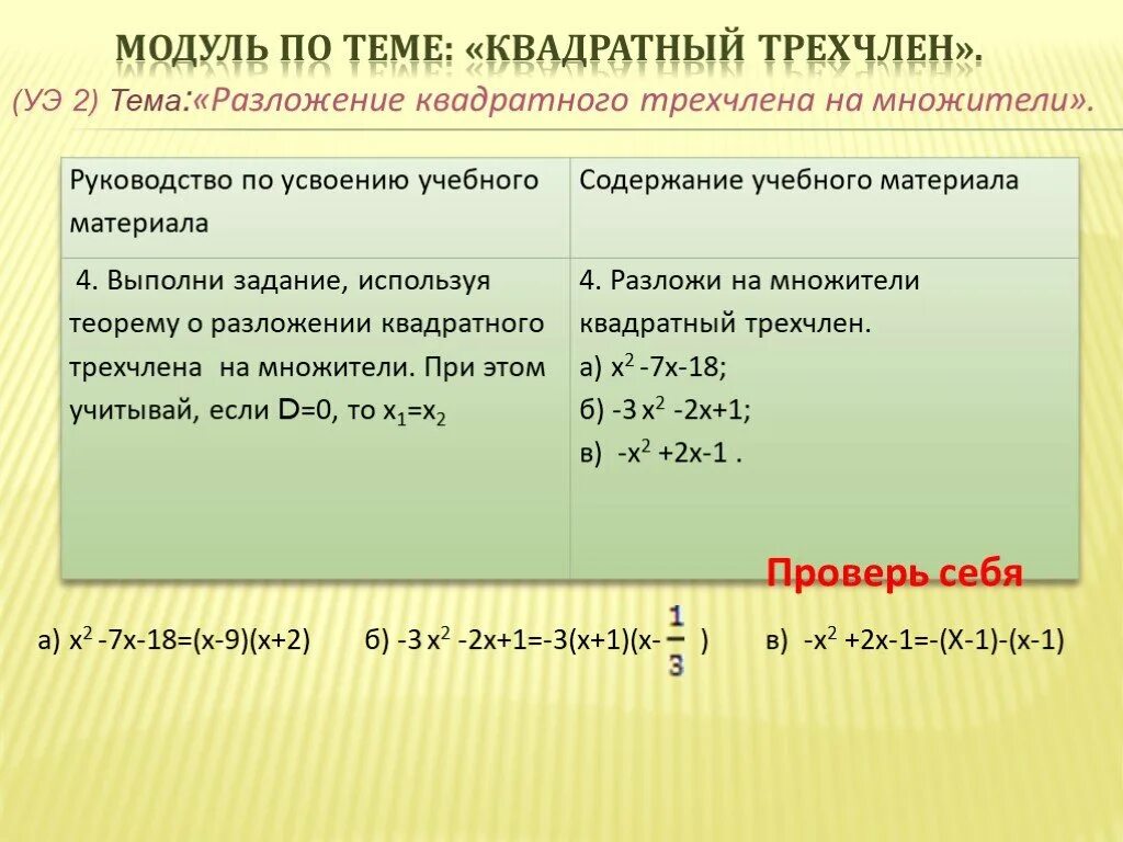 Разложение квадратного трехчлена. Квадратный трехчлен 9 RK. Тема квадратный трехчлен. Квадратный трехчлен задания.