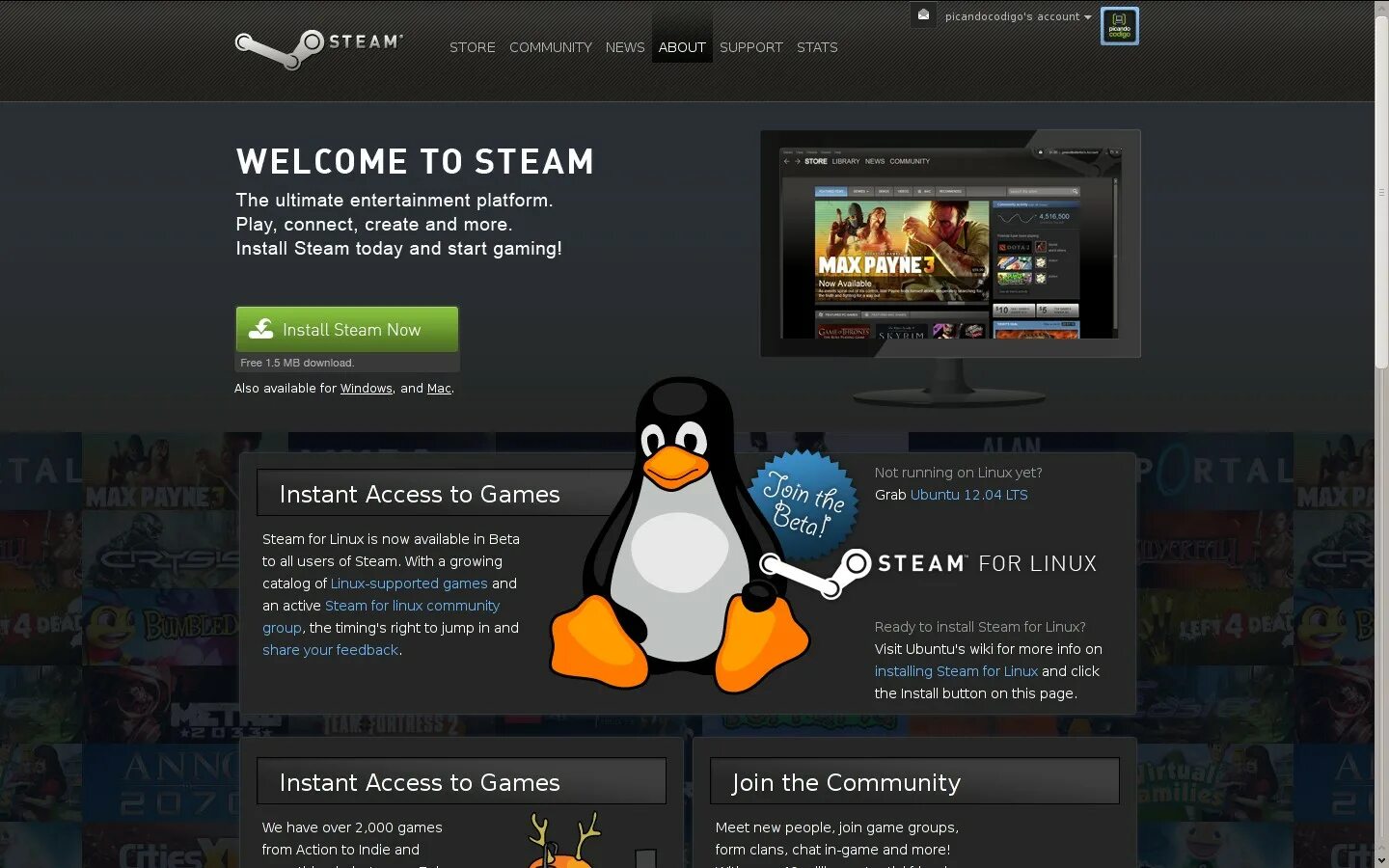 Forum com index. Linux стим. Игры на линукс. Ubuntu Steam. Стим бета.