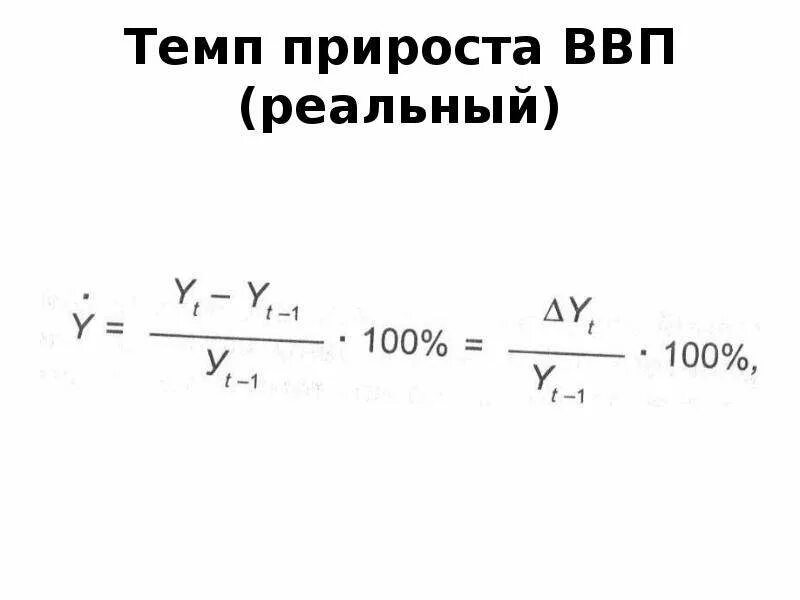 Определить прирост ввп. Темп прироста реального ВВП. Темп прироста ВВП формула расчета. Прирост реального ВВП формула. Темп роста реального ВВП формула.