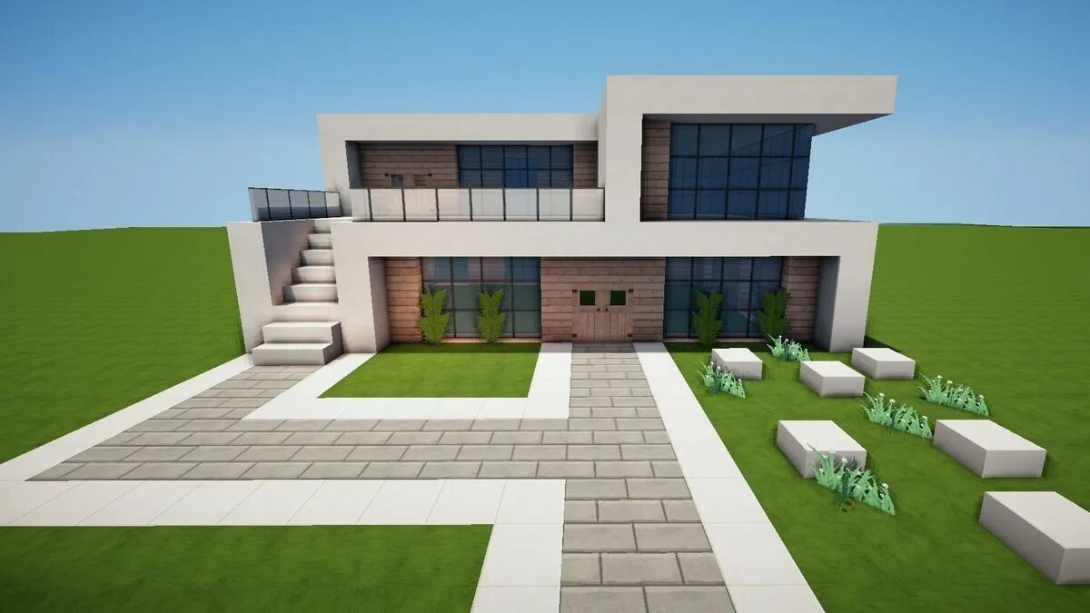 Minecraft modern house tutorial