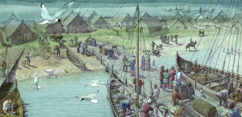 Хедебю город викингов. Каупанг деревня викингов. Скандинавия 10 век. Норманны 10 век.