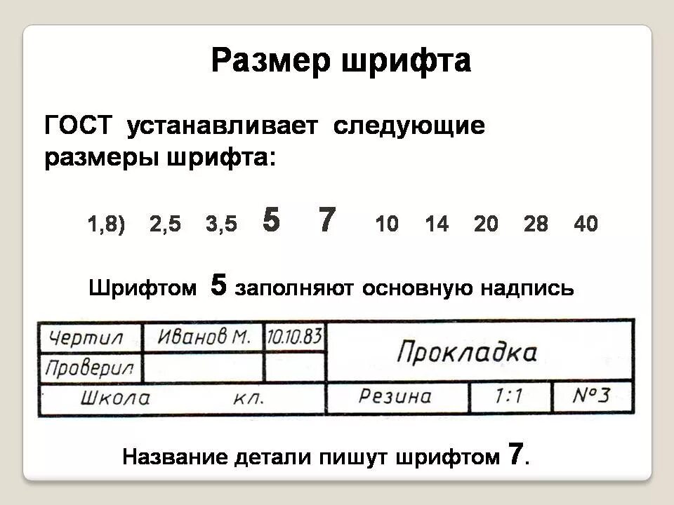 Размер шрифта в журнале. Основная надпись шрифт. Размер шрифта ГОСТ. Размер шрифта в штампе чертежа ГОСТ. Шрифты по ГОСТУ В штампе.