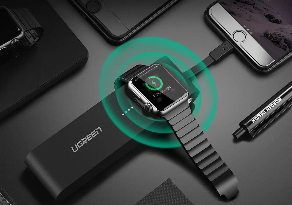 Apple watch magnetic. Ugreen apple watch. powerbank apple watch. ugreen usb для apple watch. power bank для эппл вотч.