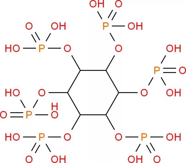 Фитиновая кислота формула. Фитиновая кислота структурная формула. Фитиновая кислота структура. Молекула фитиновой кислоты.