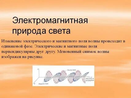 Электромагнитное природа света физика
