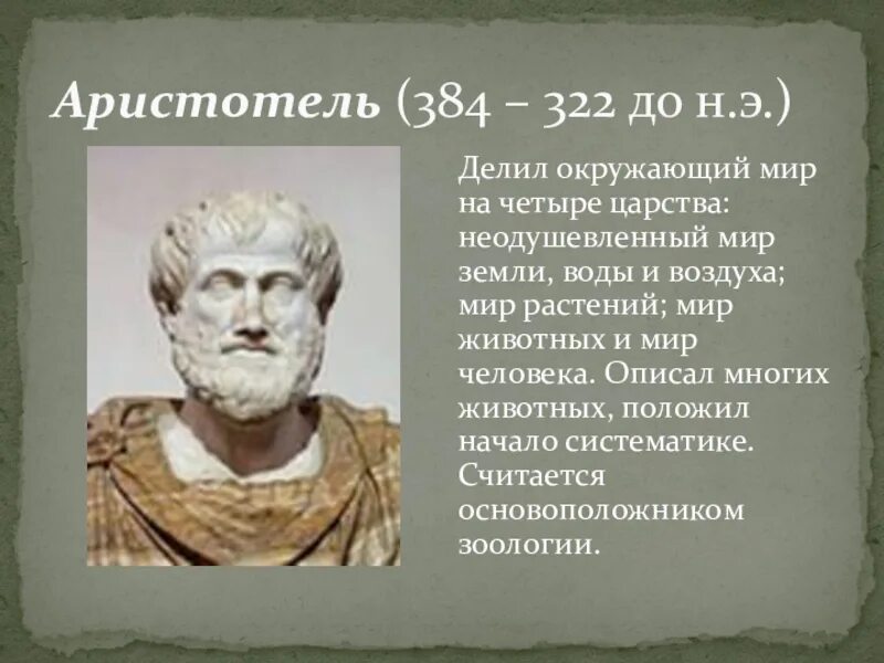 Аристотель (384–322 гг. до н. э.), управление. Человек утверждал Аристотель, есть политическое животное:. Аристотель исторический период. Аристотель делил мир на 4 царства.