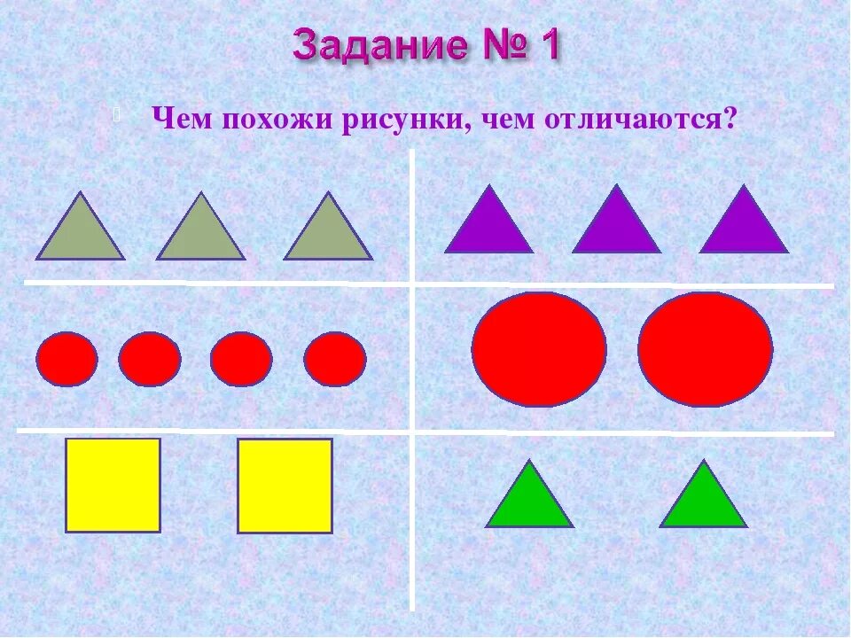 Счет предметов признак. Чем похожи и чем отличаются. Задания чем похожи и чем отличаются. Упражнения нахождение сходства и различий. Чем похожи чем различаются задания.