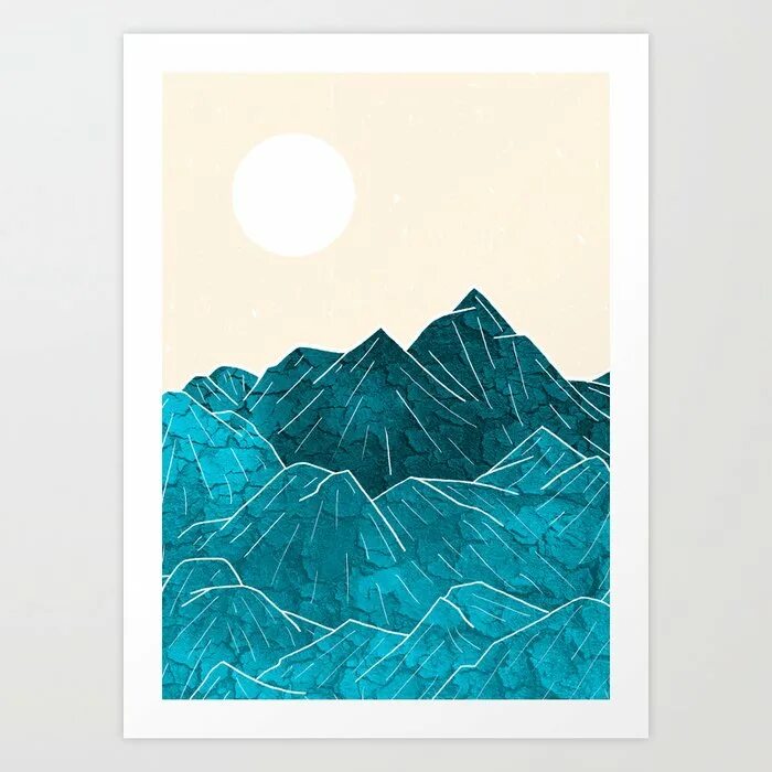Принт горы. Принты горы. узор горы. графический принт горы. art print горы.