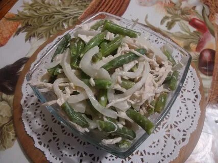 Салаты с маринованным зеленым луком