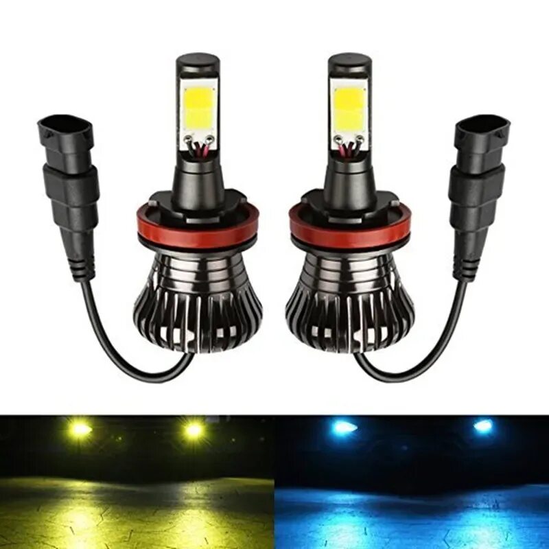 Светодиодные лампы h11 / h8 XS-Light led Fog. Лёд лампы h11 для ПТФ. Led лампы h27 (880/881) k7. Лед лампы h10 желтые.