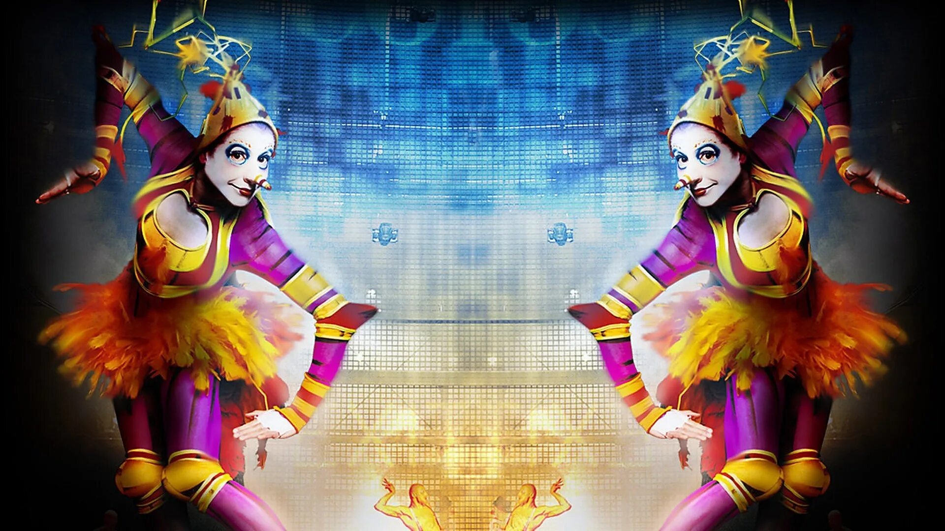 Arlecchino wallpaper. Цирк дю солей арт. Цирк дю солей ла НУБА. Цирк фон. Цирковой фон.