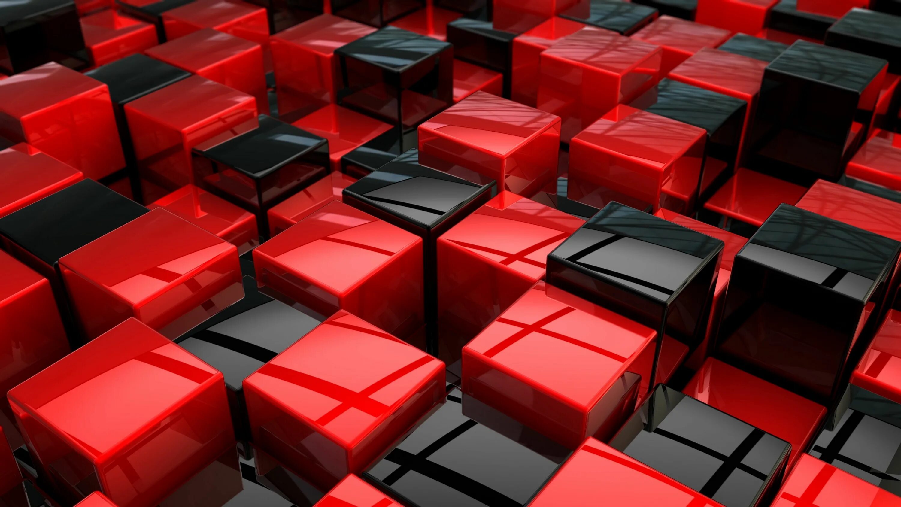 3д картинки на рабочий стол. Красно черные кубики. Красный кубик. Красивые кубики. Кубики "абстракция".