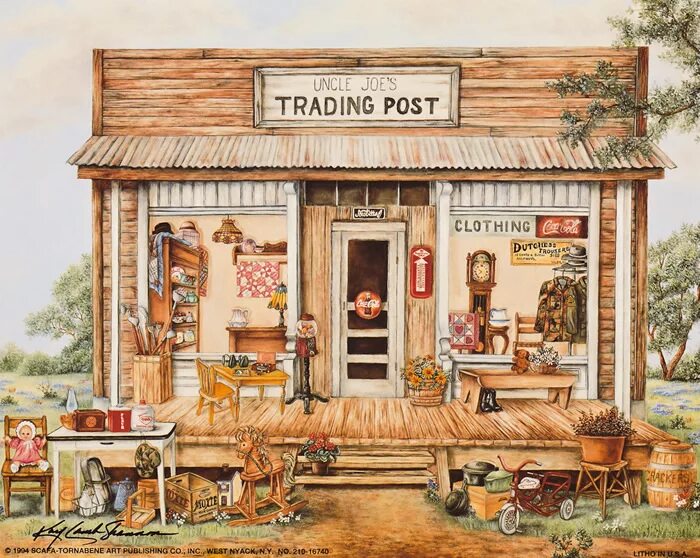 Trading Post. Торговый пост. Лавка дядюшки Джо. Trading Post Kansas.