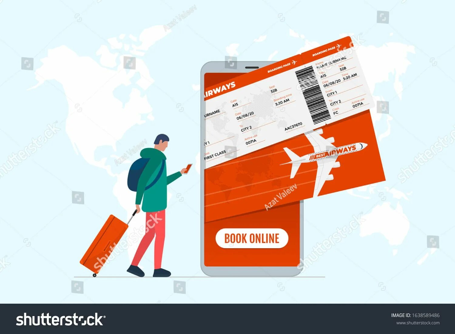 Plane ticket booking