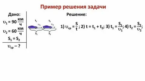 Решение задач по теме неравномерное движение