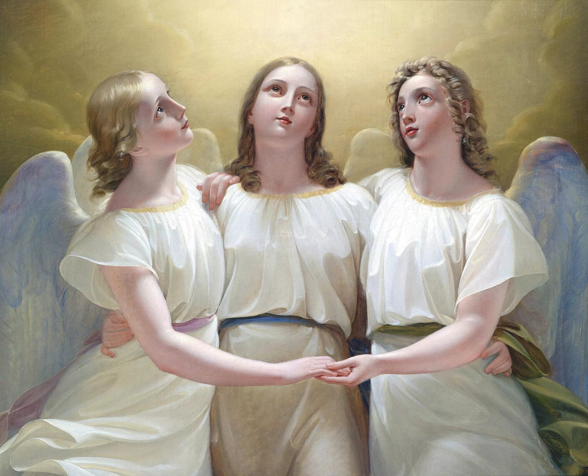 Three angels. Франтишек Ткадлик. Франтишек Ткадлик картины. Ангелы в живописи. Три ангела.