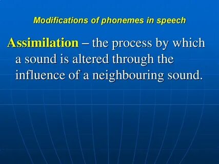Assimilation in english phonetics