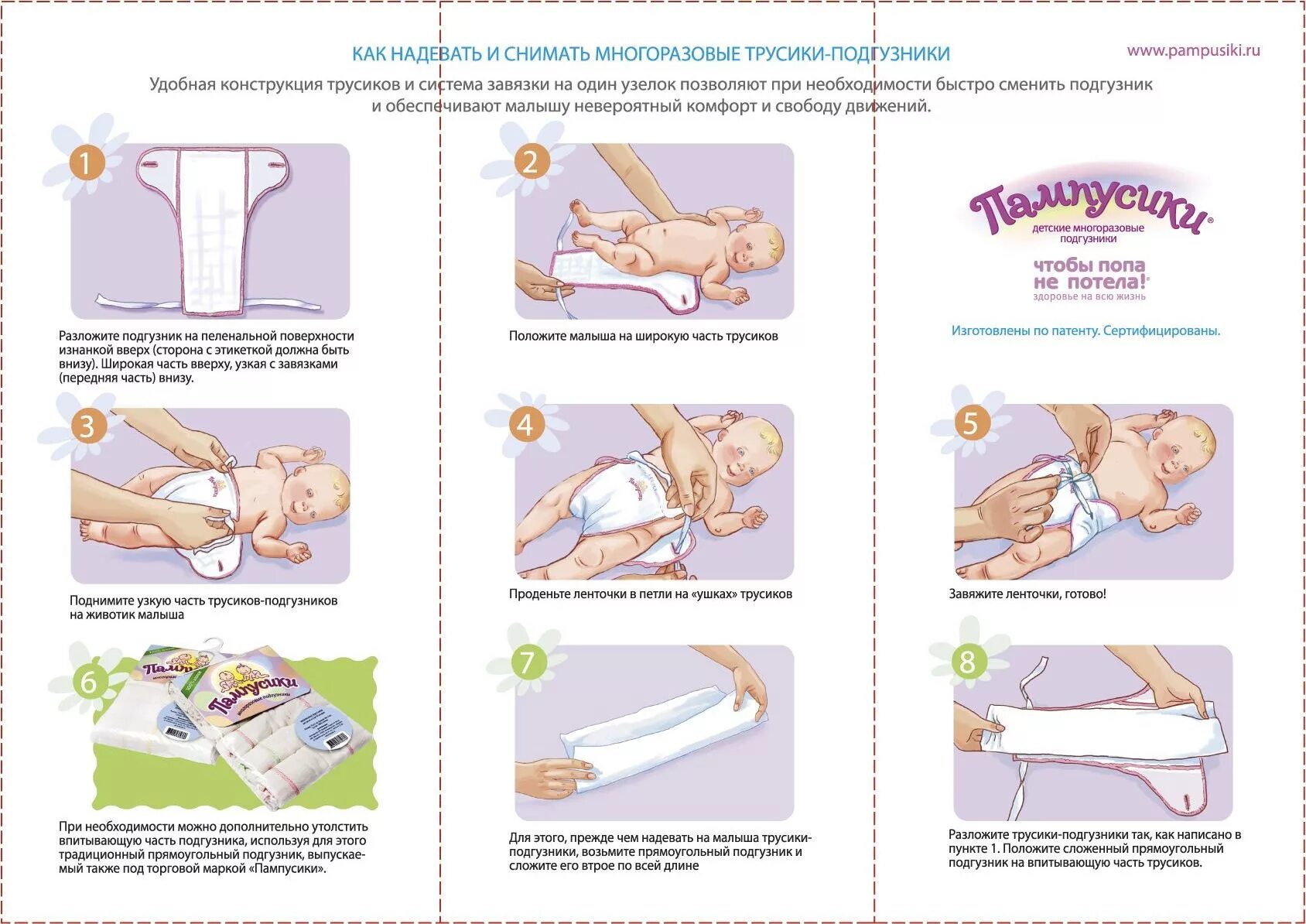 Сколько памперсов нужно новорожденному. Как одевать подгузник грудничку.