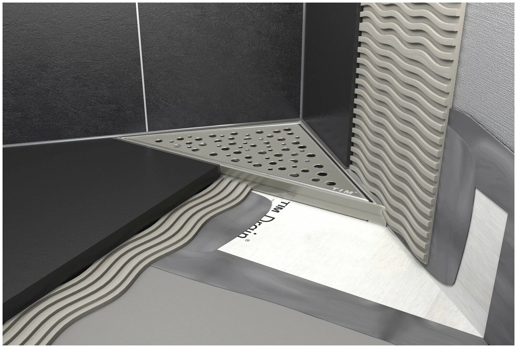 Как выбрать трап для душа в полу. 1. 50. Щелевой трап с сухим затвором. Душевой лоток ravak zebra 850.