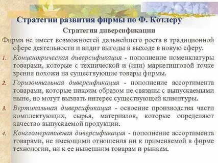 Стратегии ф котлера