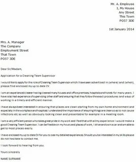 Answer letter example